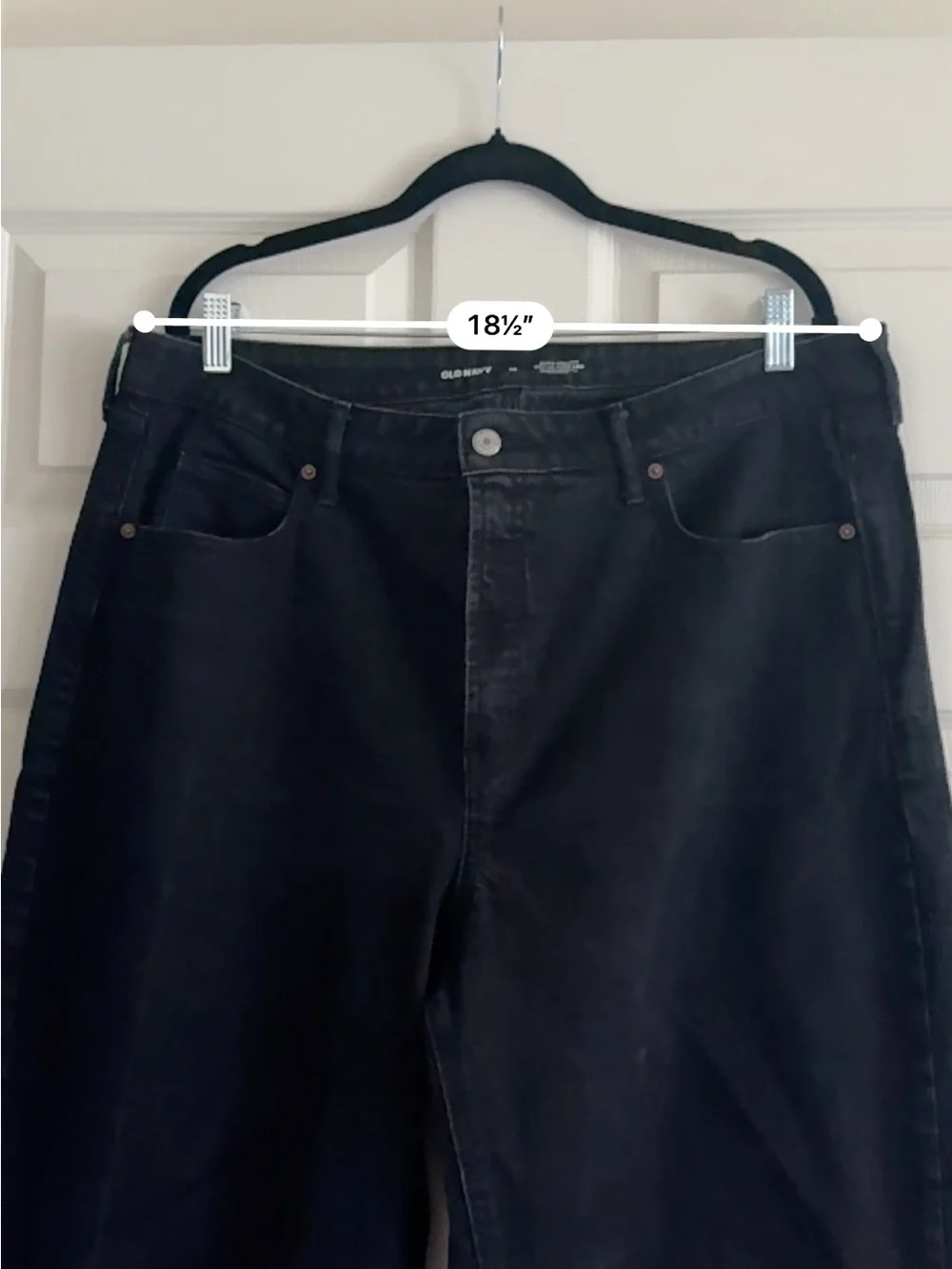 Extra High-Rise Sky-Hi Wide Leg Jeans in Black | Old Navy, Size 18